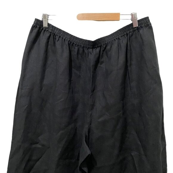 Eskandar 3 Linen Capris Cropped Japanese Pants 36 x 25 Inseam Black - Picture 4 of 12